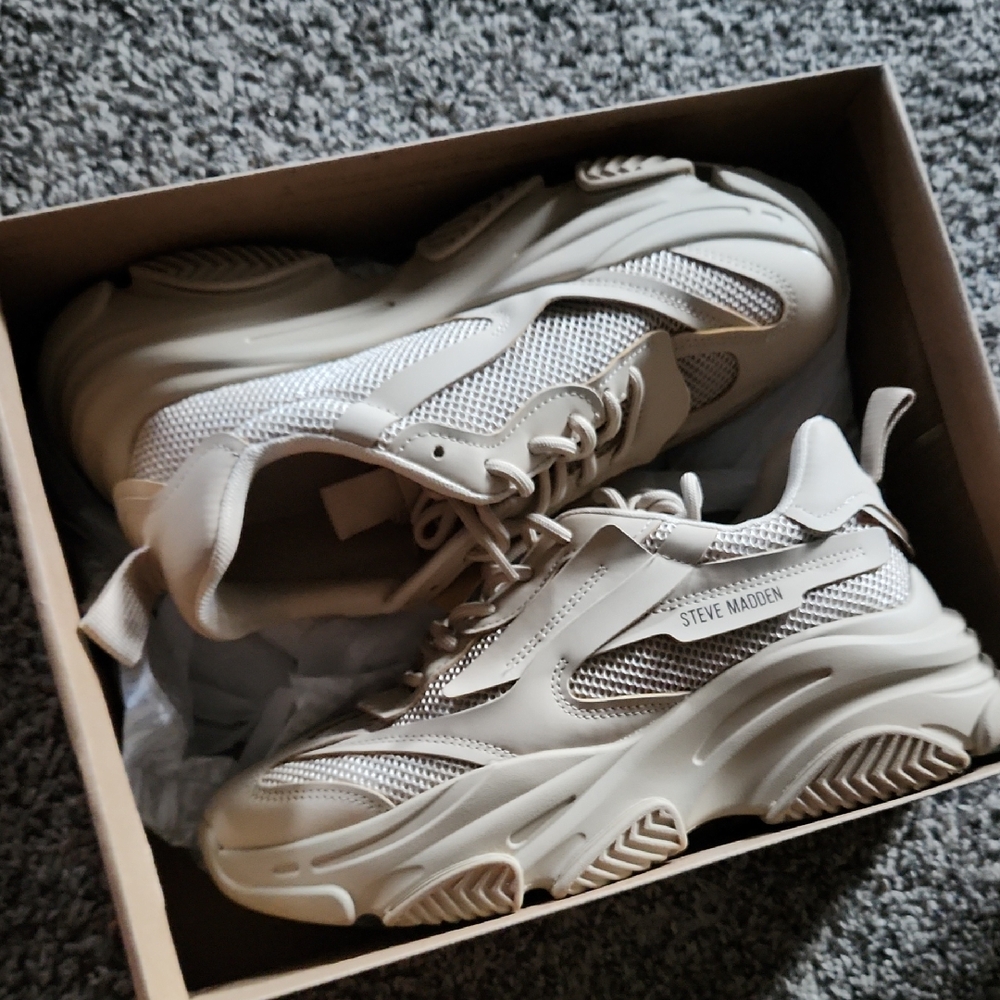 Steve Madden Cream Chunky Sneakers